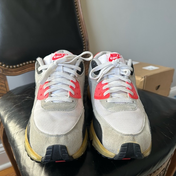 Nike Air Max 90 360 Sz 11 ‘One Time Only’ White Medium Grey Infrared 2006. - Picture 10 of 13